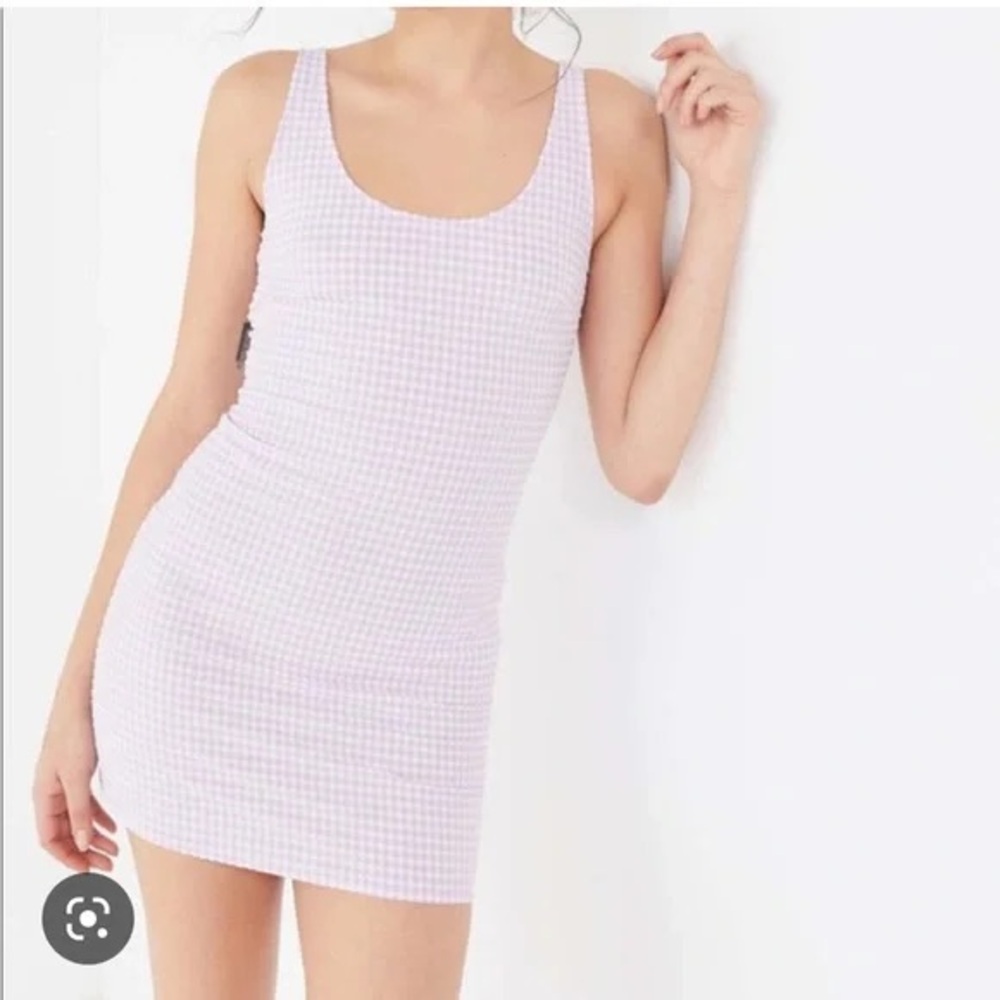 Urban Outfitters Lavender Checkered Mini Dress